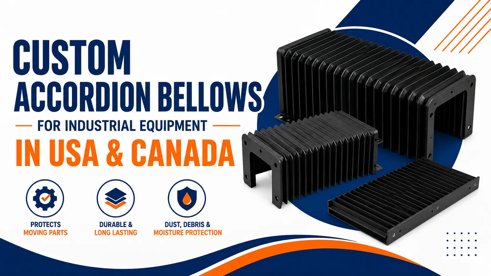 Custom Accordion Bellows for Industrial Equipment in USA And Canada